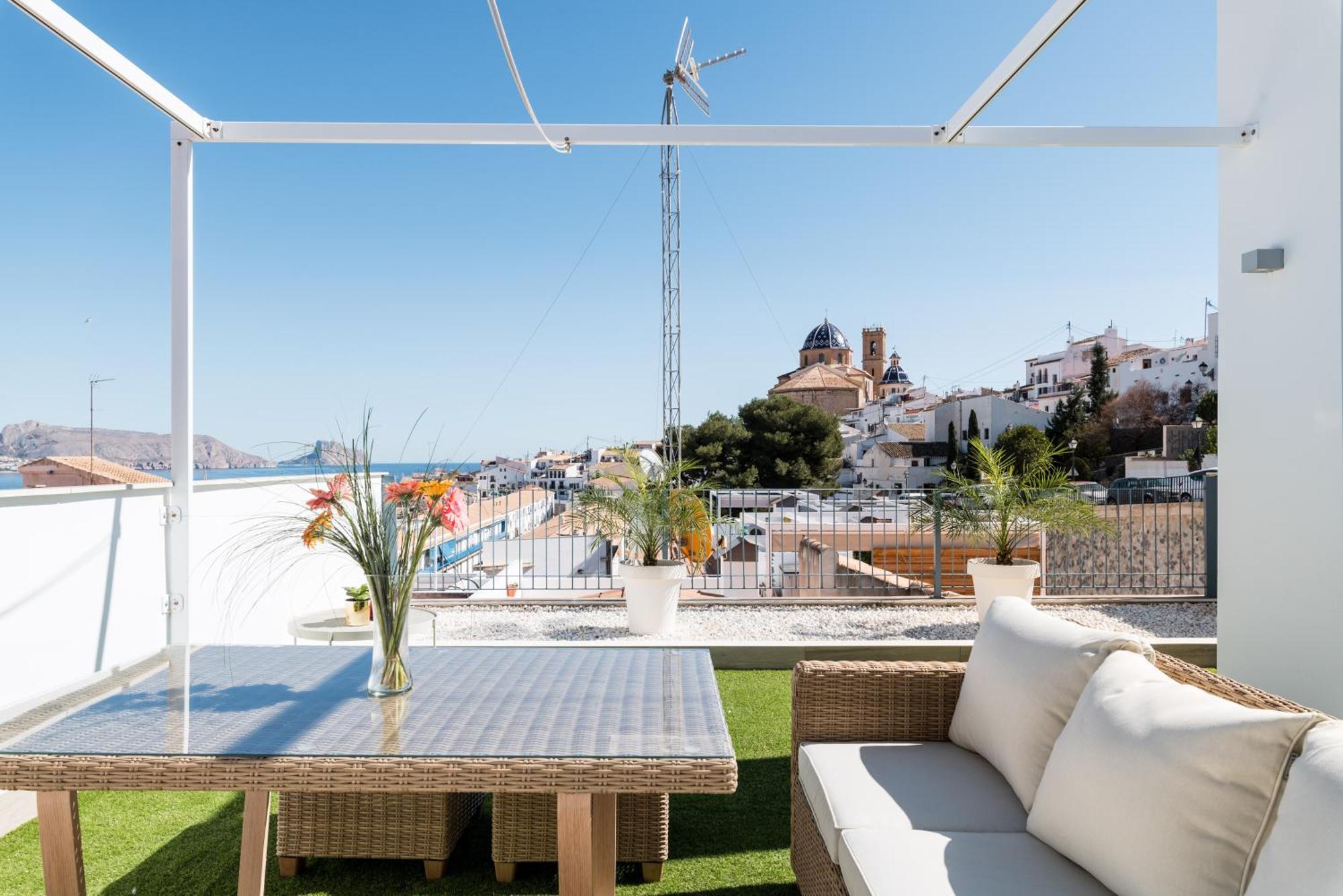 Atico Vistas Al Mar, Terraza, Piscina Y Parking By Vero Альтеа Экстерьер фото